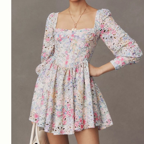 Bardot Dresses & Skirts - Bardot Lila Flounce Broderie Dress